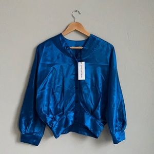 Novella Royale royal blue bomber style jacket size S